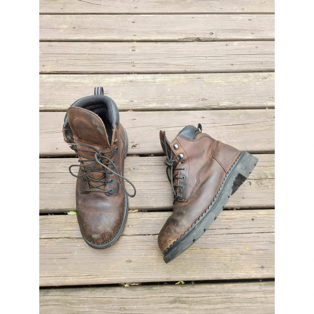 Red Wing Work Boots Brown Leather Waterproof Dynaforce Thinsulate 1206 Mens 8.5D